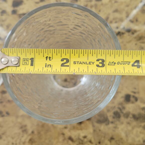 Libbey Frost Pattern Clear Drinking Glasses Set of 2 Crackle pattern on inside - Picture 7 of 7